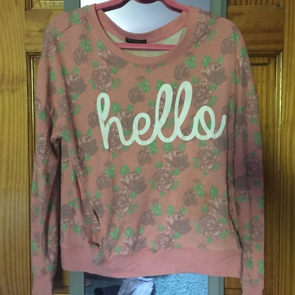 Rose crew neck sweatshirt